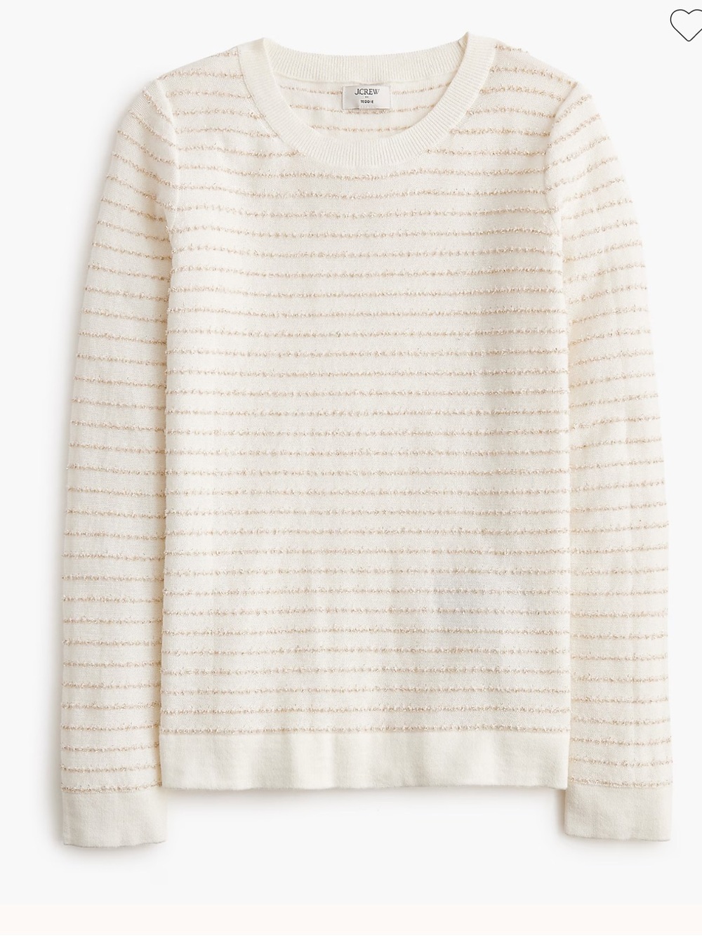 New J. Crew Metallic-stripe Teddie Sweater XS